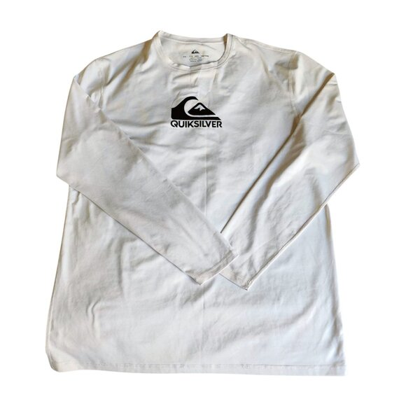 Quicksilver Pre-love Big & Tall White Long Sleeve Rash Guard. Size XXL - Picture 6 of 8